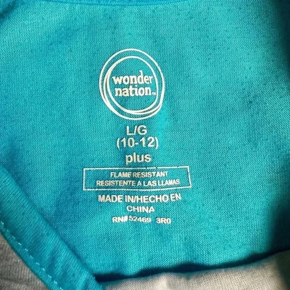 Girls Wonder Nation Yoga unicorn Shorts pajama set size 10/12 Plus - Picture 4 of 4